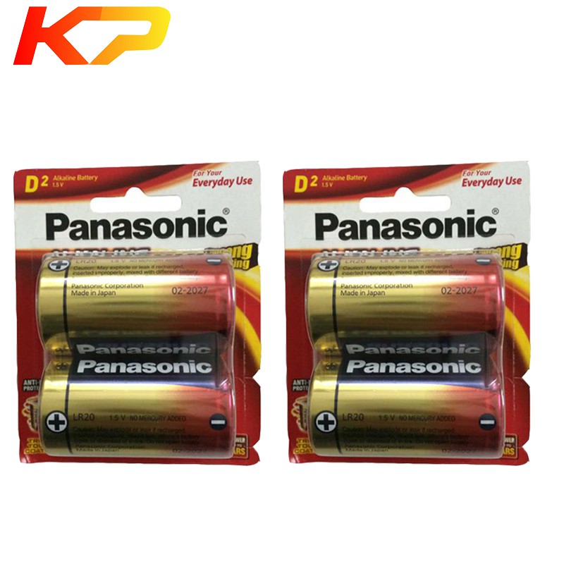 5 vỉ pin panasonic Đại alkaline LR20T/2B ( vỉ 2 viên )