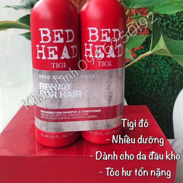 Tigi cặp gội xả đủ màu