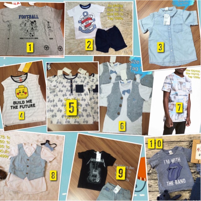 PART 1: Áo HM kids bé trai (HM auth)