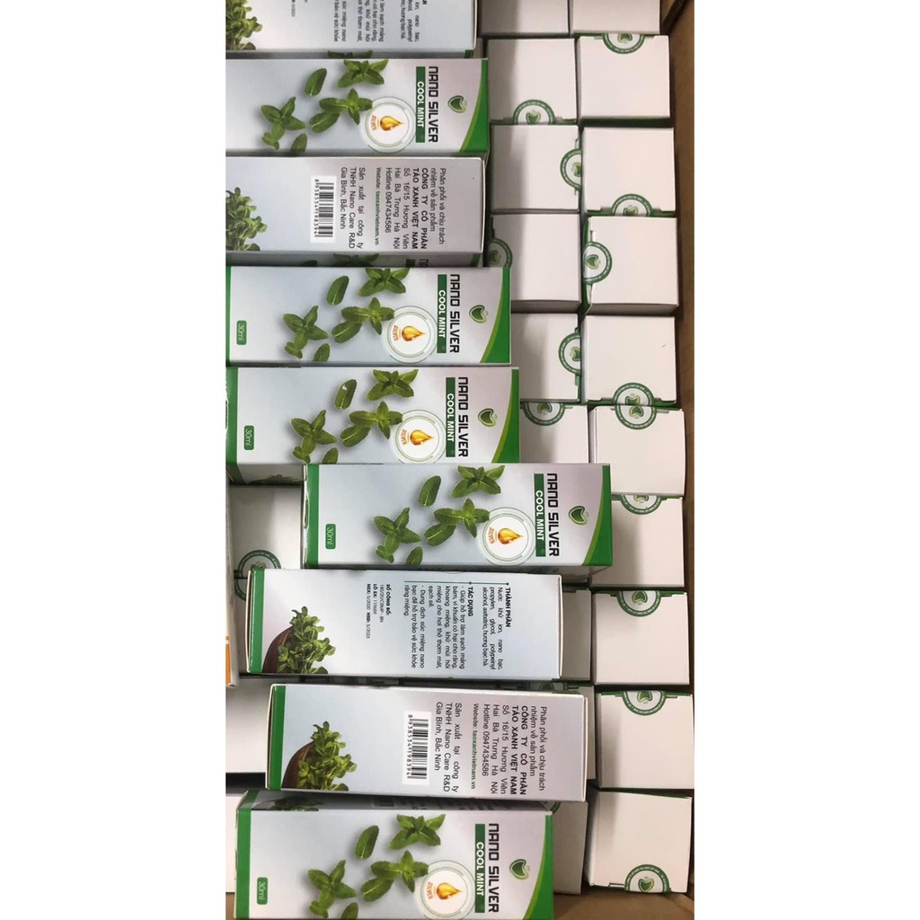 <Mua 2 tặng 1 quà xinh> NANO SILVER COOLMINT TÁO XANH VIỆT NAM, DÙNG CHO TAI MŨI HỌNG, keo bạc nano silver