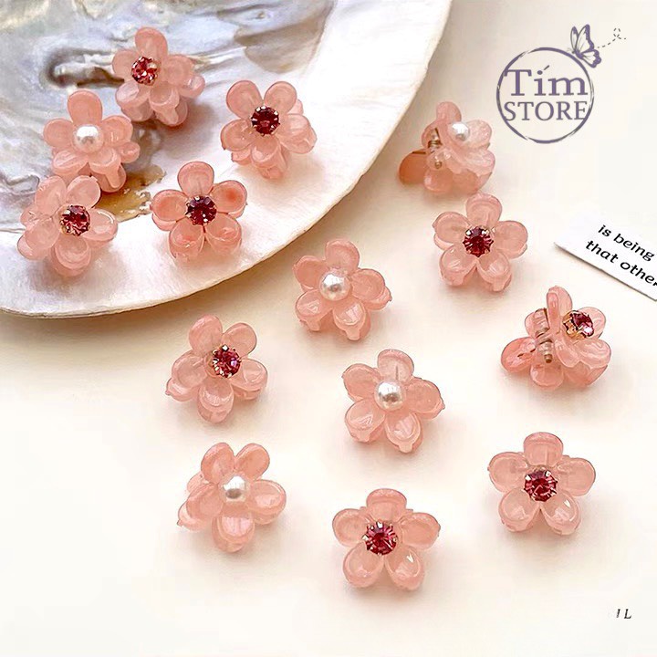 Set kẹp tóc mái nhựa hoa thỏ tim nhí nhựa xịn hàng đẹp cao cấp TIMSTORE phụ kiện thời trang hàn quốc
