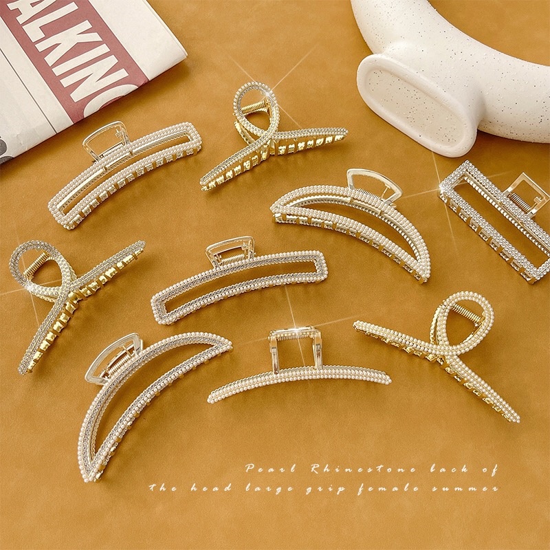 Kẹp Tóc Đính Ngọc Trai Lớn Phong Cách Hàn Quốc Mới 2021 Cho Nữ F325