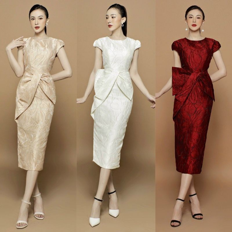 ĐẦM BODY NƠ EO TAY NHỚP 45KG-70KG