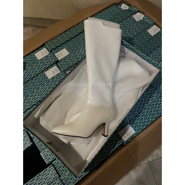 BOT MAI PHUONG BUI MPB / 2 MÀU ĐEN - TRẮNG HÀNG HỘP XANH DÀI LÔ ĐẦU DA ĐẸP