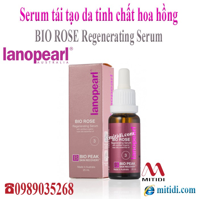 Serum tái tạo da Lanopearl Bio Rose tinh chất hoa hồng Date 11/2021