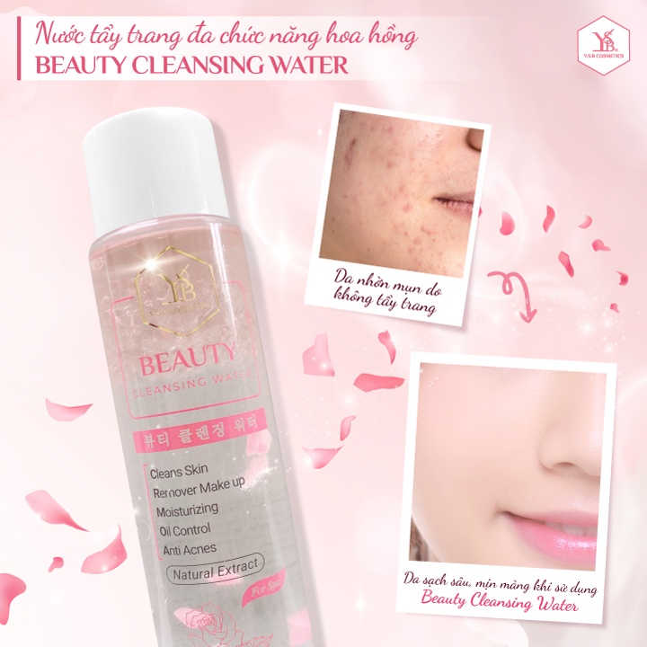 Nước Tẩy Trang Đa Chức Năng Hoa Hồng BEAUTY CLEANSING WATER