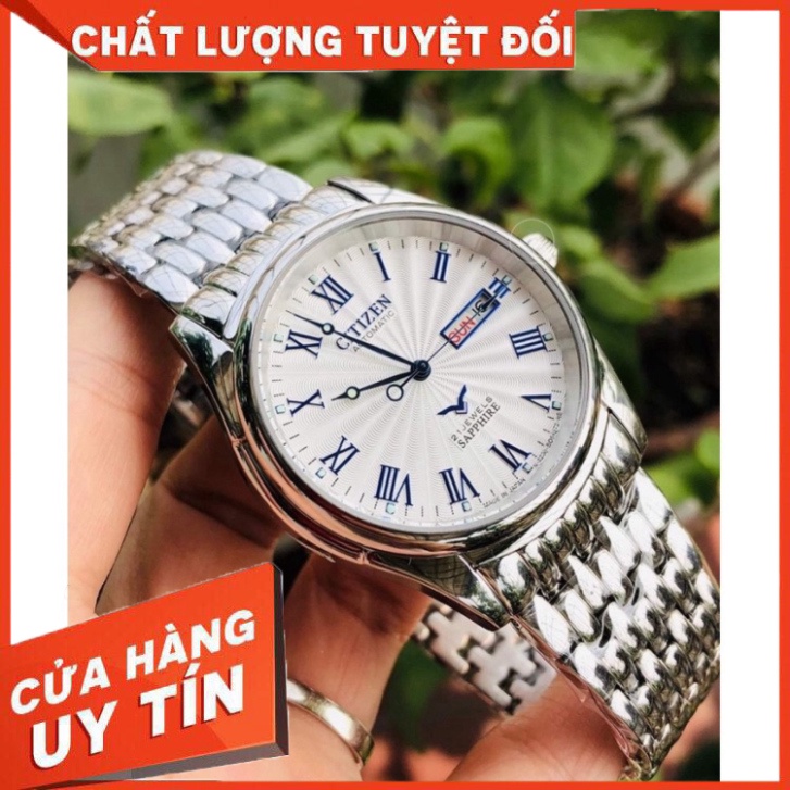 Đồng Hồ Nam citizen Sapphire CA35 Case 38mm Mặt vân Cọc La Mã Máy Cơ Automatic Nhật