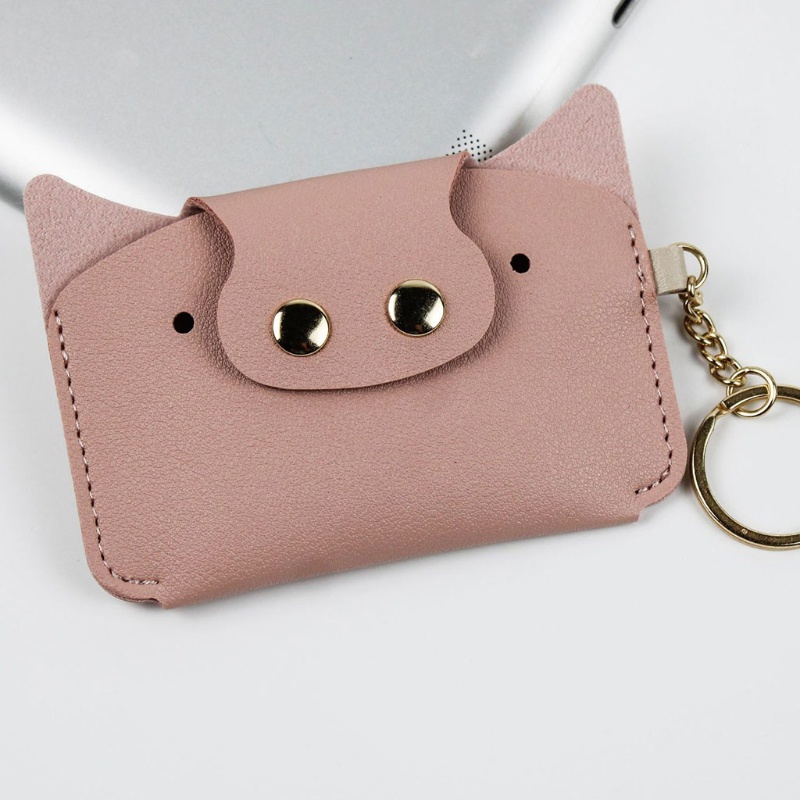 Ví Đựng Tiền Xu Bằng Da PU Hình Heo Con Dễ Thương Cho Nam Và Nữ