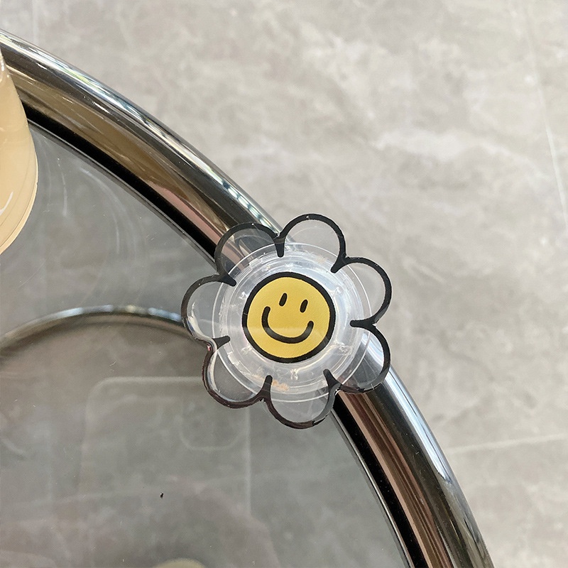 Giá Đỡ Điện Thoại Túi Khí Bằng Acrylic Trong Suốt Có Thể Thu Gọn In Hình Mặt Cười