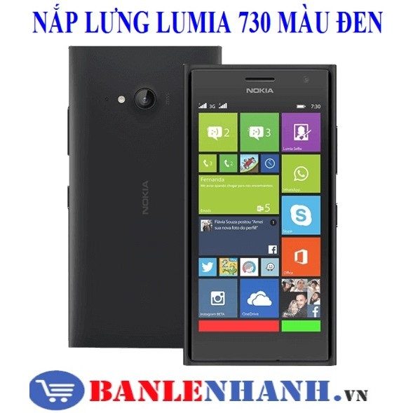 NẮP LƯNG LUMIA 730 MÀU ĐEN