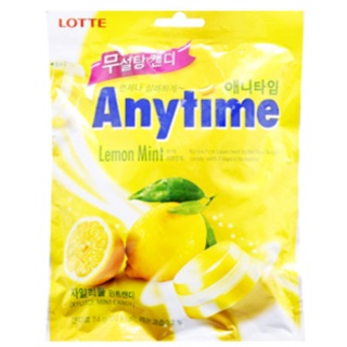 Kẹo Lotte Anytime không đường vị chanh/ bạc hà 74g