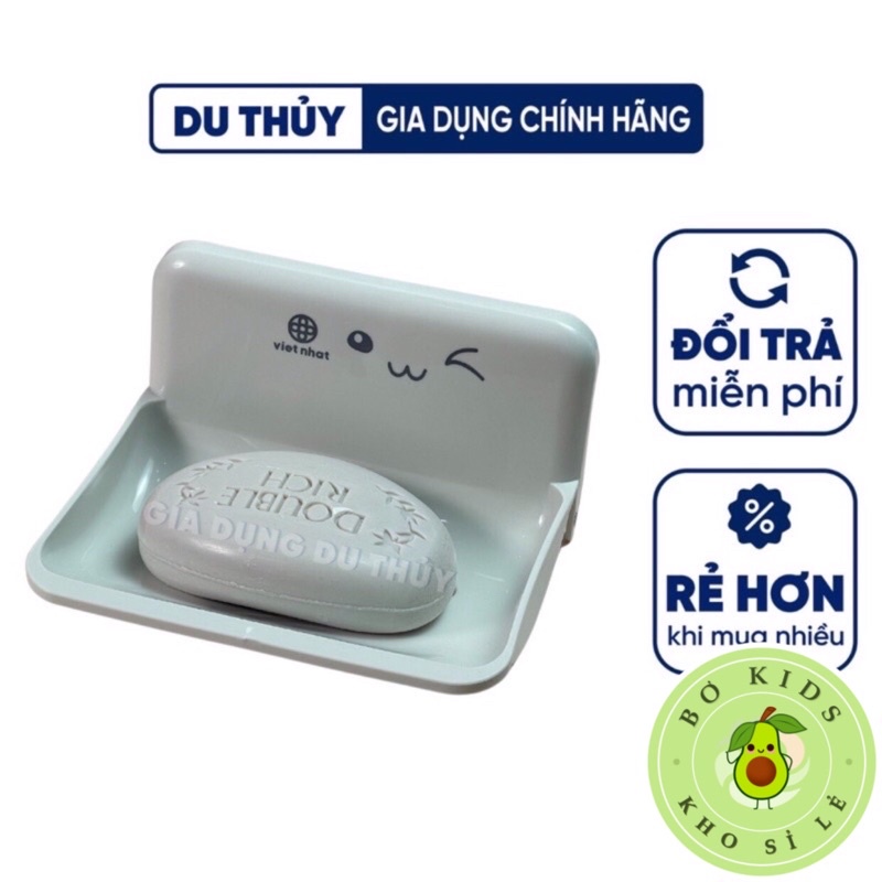 Khay Đựng Xà Phòng Nhựa Việt Nhật, (NO 5609 ) khay đựng xà bông dán tường có kèm miếng đan