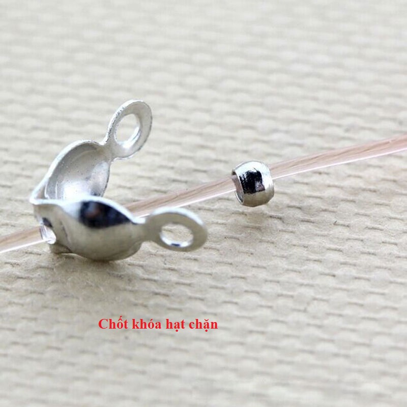 Phụ kiện trang sức  - Gói 100 hạt định vị cố định dây chốt cho chuỗi vòng