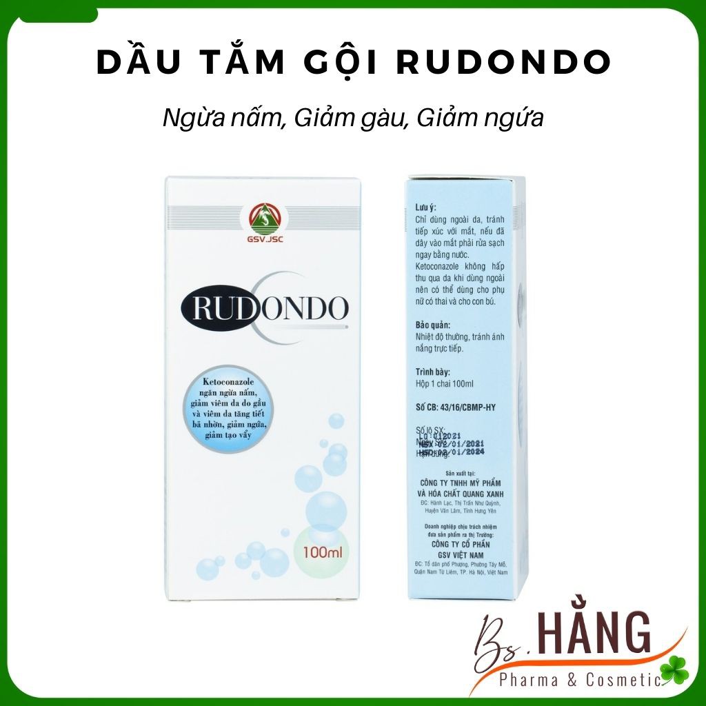 [Mã COSDAY giảm 8% đơn 150K] ✅[Chính Hãng] DẦU GỘI RUDONDO - Giảm Gàu, Giảm Ngứa, Ngừa Nấm, 100ml