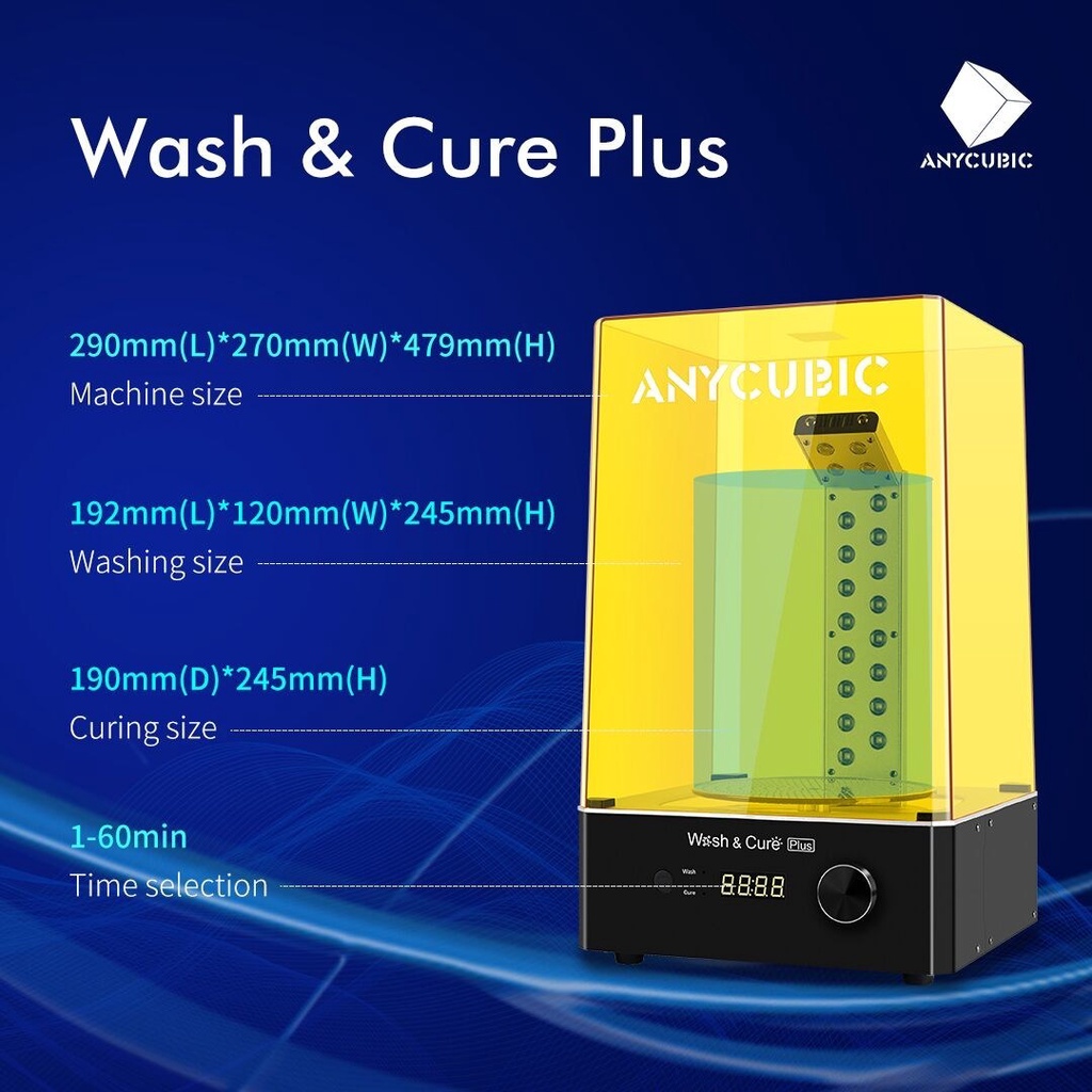 Máy rửa Anycubic Wash and Cure Plus 2021 for 9&quot; machine Rửa và sấy sản phẩm in 3D Resin mẫu lớn