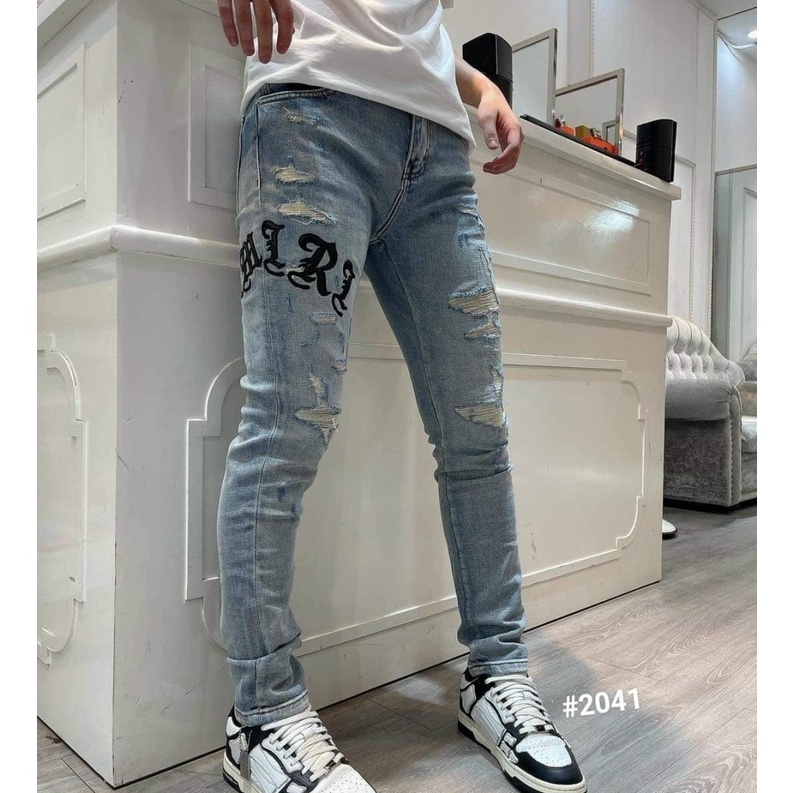 Quần jean nam Chữ Thêu chất bò cao cấp co dãn 4 chiều cực đẹp KÈM NHIỀU MẪU MỚI ms2041