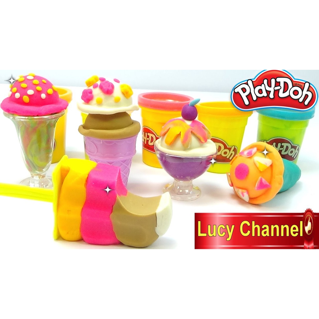 Khuôn bột nặn cho bé , Ống bột nặn 10 màu Play doh cho bé