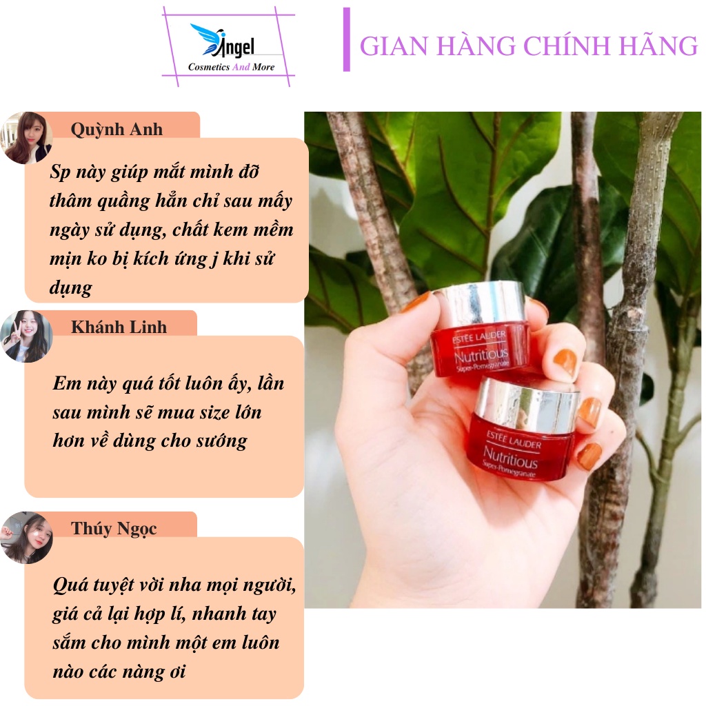 Kem dưỡng mắt lựu đỏ Estee Lauder Nutritious Super Pomegranate Radiant Energy Eye Jelly 5ml phục hồi vùng da mắt