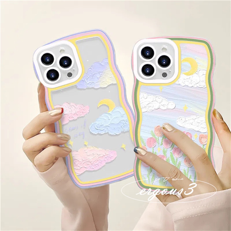 Ốp Điện Thoại Mềm Họa Tiết Hoa Hoạt Hình Cho iPhone 14 13 12 11 Pro Max SE2020 X XR Xs Max 7 8 Plus