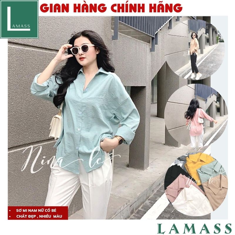 Áo Sơ Mi Nam Nữ ,Sơ Mi Tay Dài Unisex Form Rộng Trơn Dáng Suông Nhiều Màu Đẹp Dài Tay Túi Ngực Ulzzang ,LAMASS | BigBuy360 - bigbuy360.vn