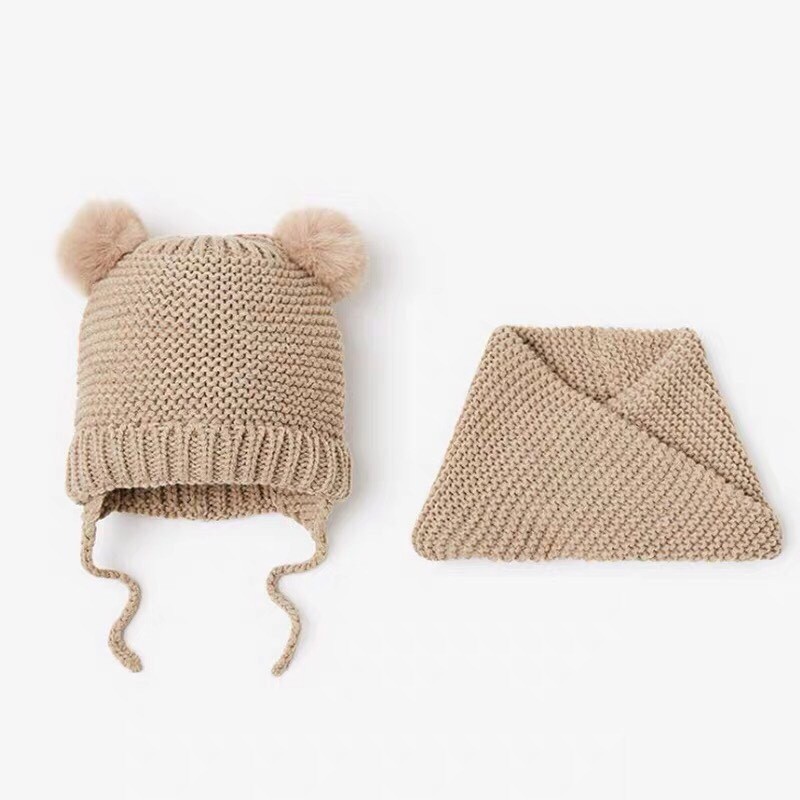 Set khăn mũ zara  cho bé