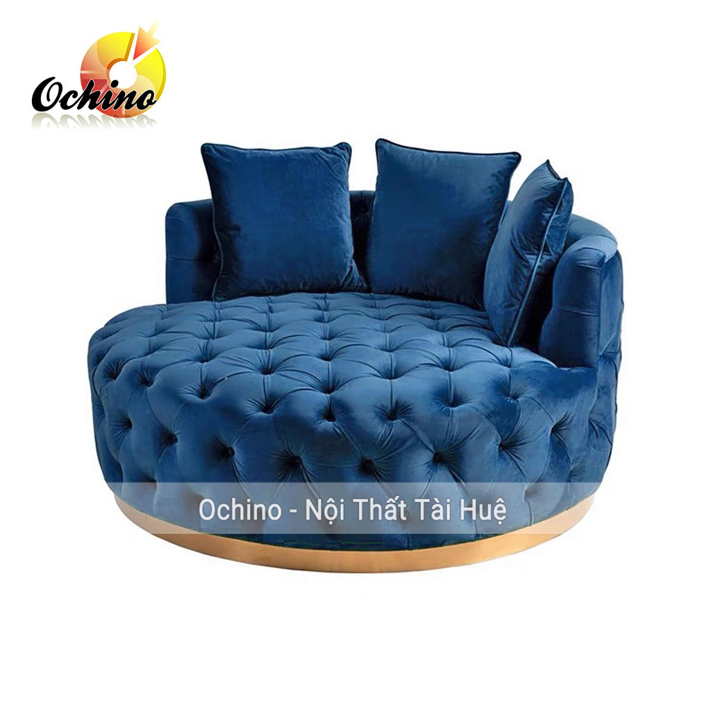 Sofa Giường Hình tròn Nhún Cổ điển sang trọng đường kính 1m4 và 1m6 ( Hình Thật Shop Chụp)