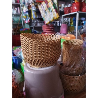 GIỎ ĐAN NHỰA GIẢ MÂY TRE