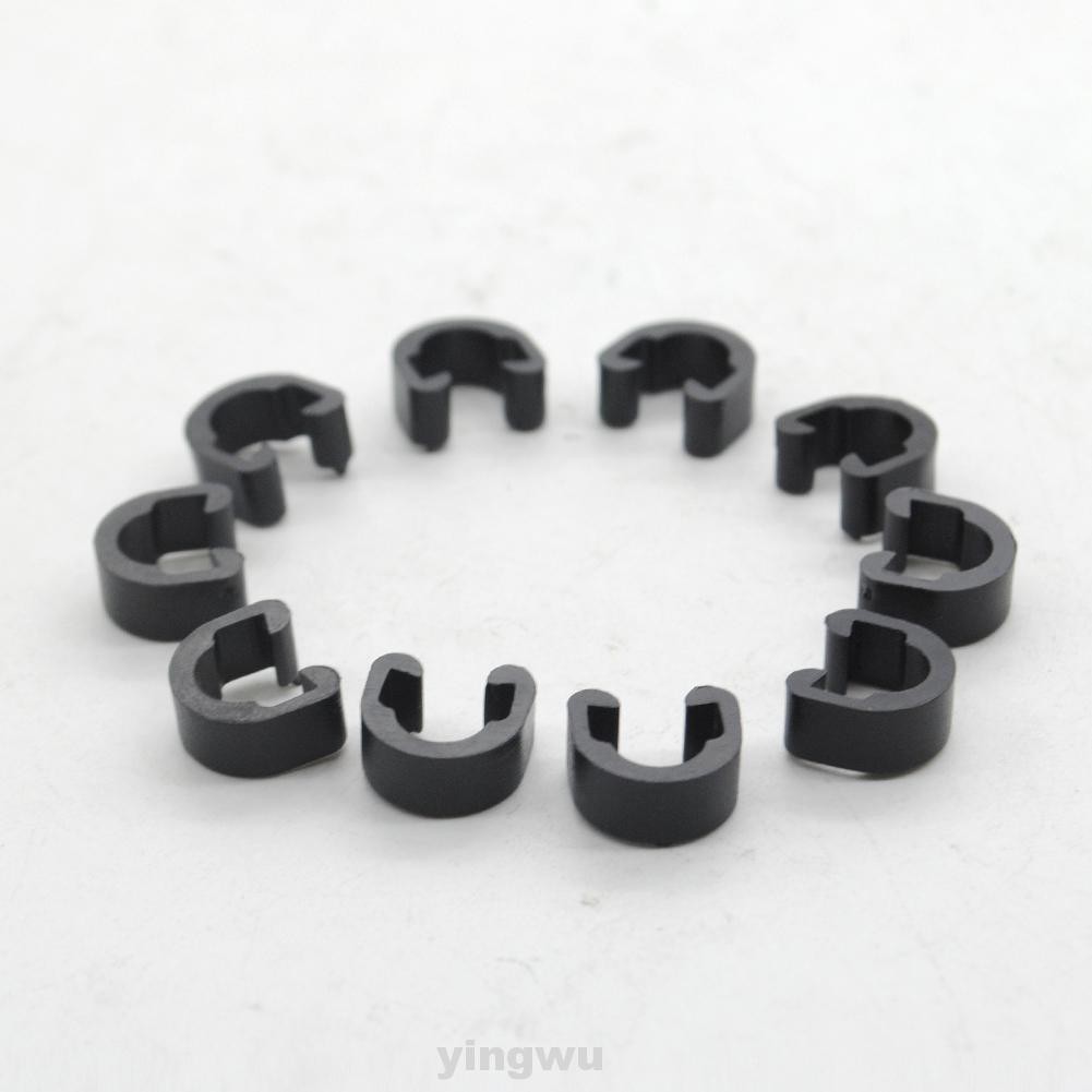 10pcs Plastic Practical Durable Fixed Black Hose Guide For Brake Cable Bicycle Lines Buckle