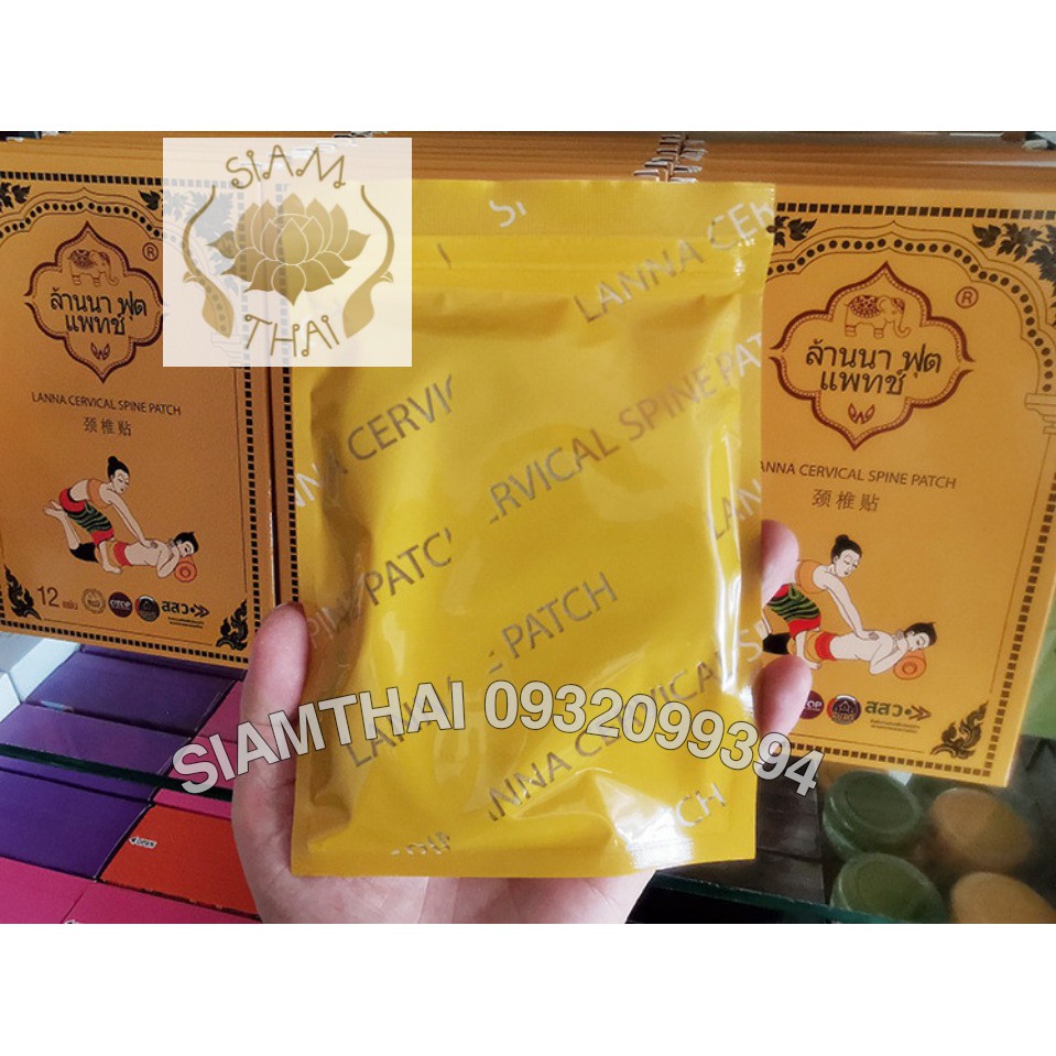 [Hộp 12 Miếng] Dán Vai Gáy Đông Y Thảo Dược Lanna Thái Lan Giảm Đau Nhức, Thoái Hóa Cột Sống | BigBuy360 - bigbuy360.vn