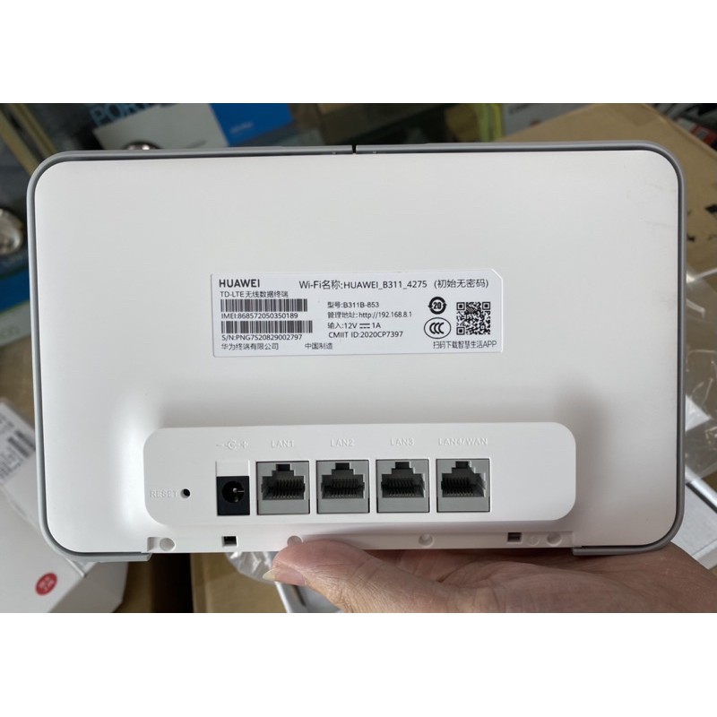 Bộ phát wifi Huawei B311B-853 Ver Mới 4 Cổng Lan So vơis B311As-853 Trươcs chỉ 1 Wan/Lan  Tốc độ Wifi 300Mb 3G/4G 150Mb | WebRaoVat - webraovat.net.vn