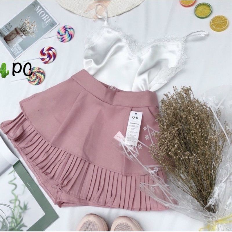 Chân váy 2 tầng có lót quần bên trong chất tuyết mưa cực xịn