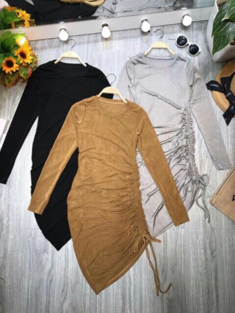 ĐẦM TAY DÀI RÚT DÂY (KÈM HÌNH THẬT)