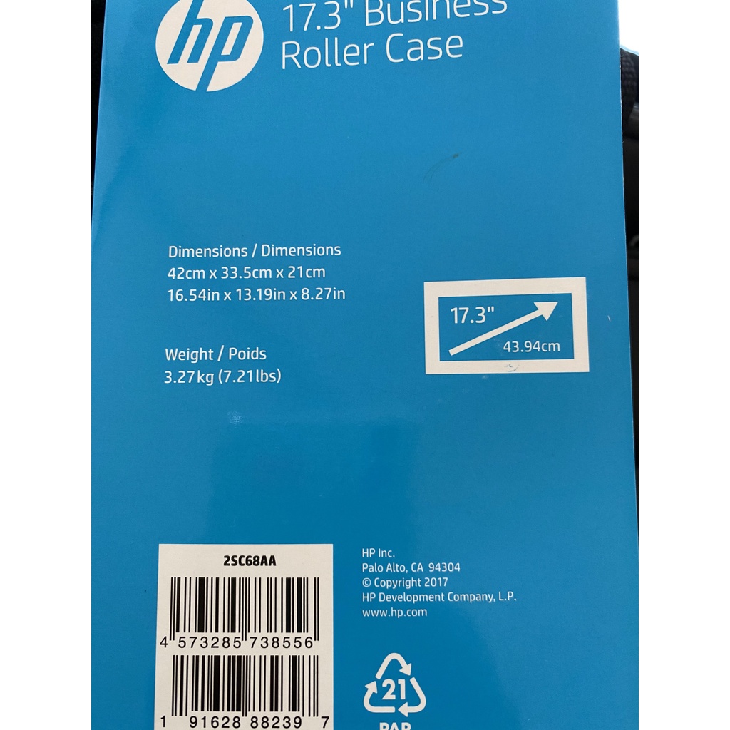 Vali kéo phi công hãng HP chất liệu vải cao cấp chống va đập có thể đem theo laptop đến 17 Inch