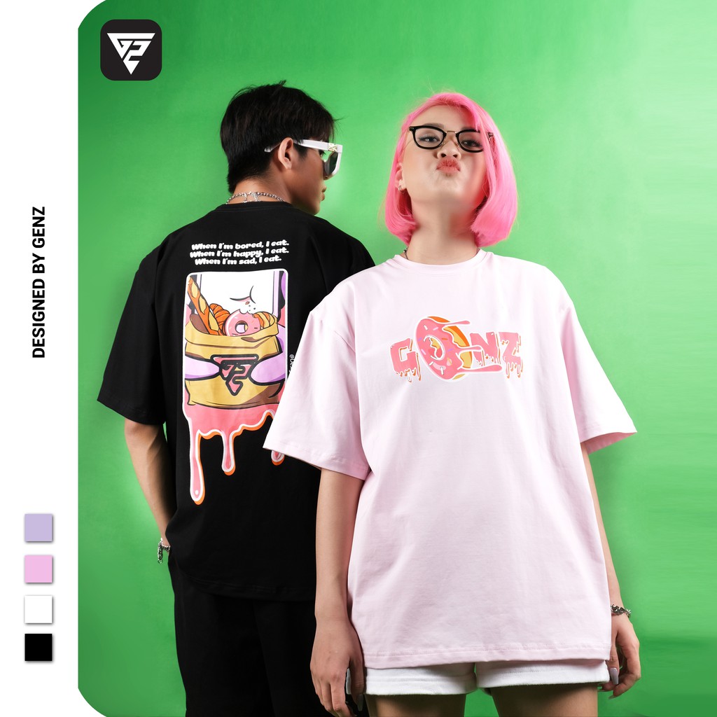 Áo thun tay lỡ GENZ phông Unisex nam nữ Premium Cotton oversize form rộng Eat Everything | BigBuy360 - bigbuy360.vn