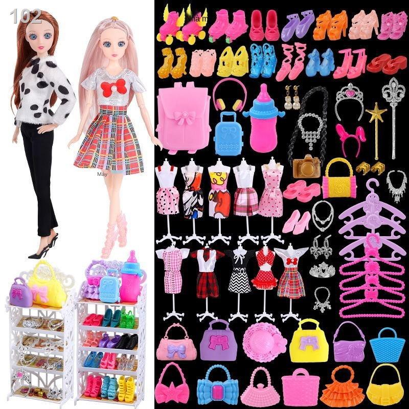 Bộ quà tặng búp bê Barbie Gói quà tặng Công chúa cô gái ăn mặc cho búp bê Giày búp bê Barbie Khớp có thể di chuyển