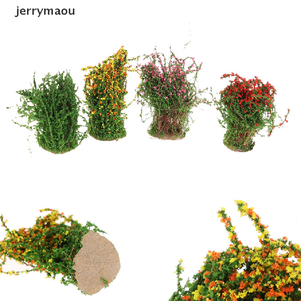 Mô Hình Chậu Hoa Màu Xanh Lá Tỷ Lệ 1 / 12 Dùng Trang Trí Nhà Búp Bê