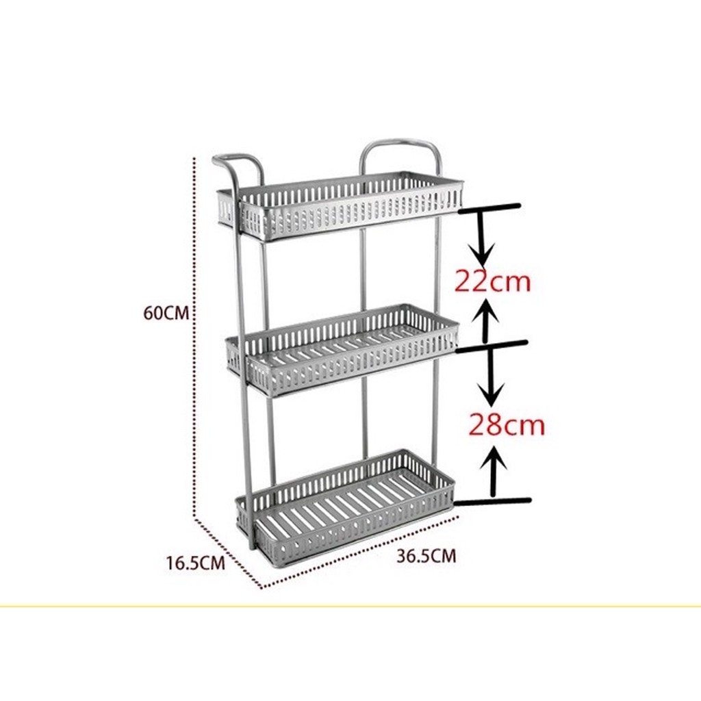 Kệ góc inox đen 2 tầng, 3 tầng