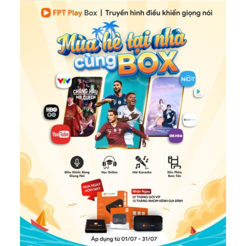 FPT PLAY BOX 2019 Android TV + 4K Model S400 Có Điều Khiển Tìm Kiếm Giọng Nói + Quà Tặng