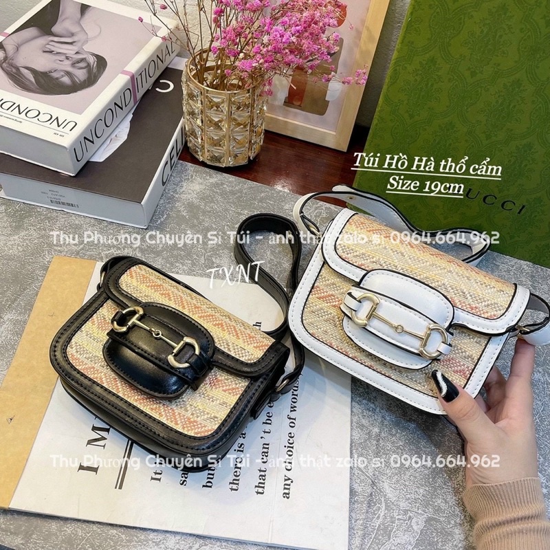 Túi xách hà hồ D nối phối màu size 20, hàng loại đẹp bản dây thông minh chỉnh ngắn dài (kèm ảnh thật)