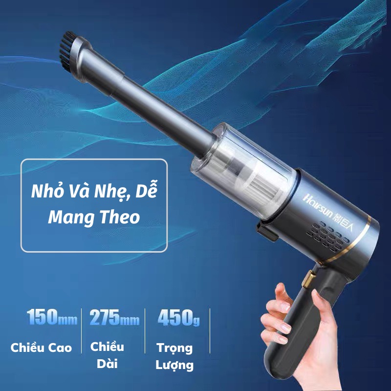 Máy Hút Bụi Mini Máy Hút Bụi Cầm Tay Không Dây Hut Bui Ô Tô Sạch Bui Mịn Lông Chó Mèo Và Ga Gối ASAKI OFFICIAL