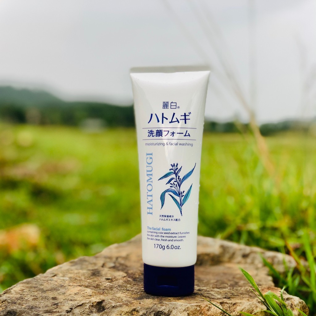 Sữa rửa mặt làm sạch sâu, dưỡng trắng da Hatomugi Moisturizing &amp; Facial Washing 170g