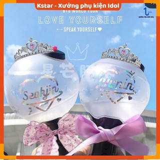 Sticker trái tim hologram dán bomb tên thành viên Bangtan ( H2C04 )