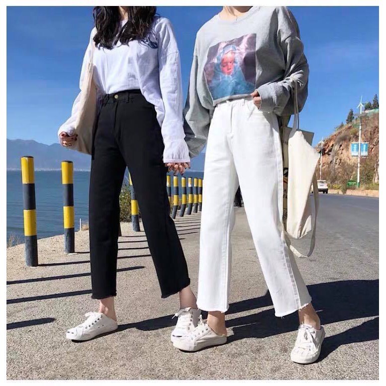 ❤️ HÀNG culottes CÁO CẤP❤️ quần ống suông NAM NỮ ĐEN TRẮNG RỘNG DÀI BAGGY ĐẸP GIÁ RẺ ĐI HỌC