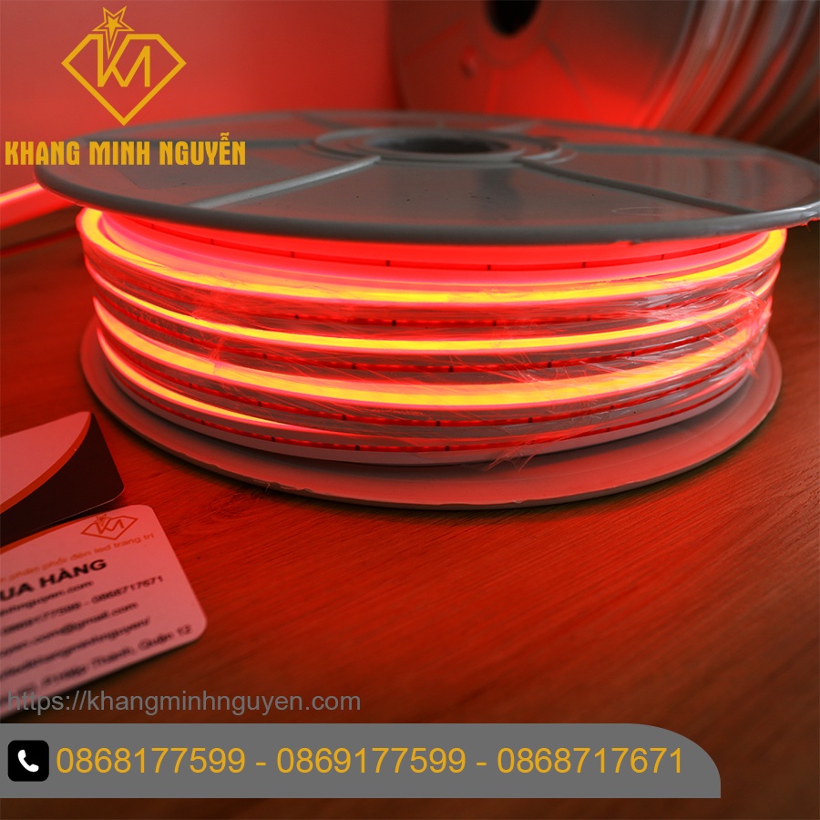 [Giá 1 mét] Đèn LED Neon 12V - 2835 - IP65 cuộn 50m - Đỏ, Cam, Vàng Nhạt, Vàng Đậm, X.Lá, X.Ngọc, X.Dương - Led uốn chữ
