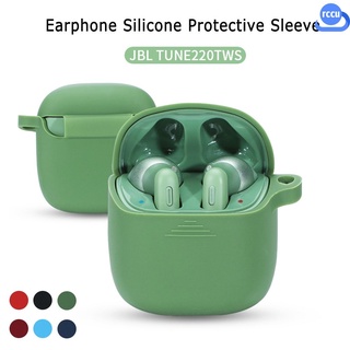TWS silicone solid color protective case bluetooth headset protective case For JBL tune 220