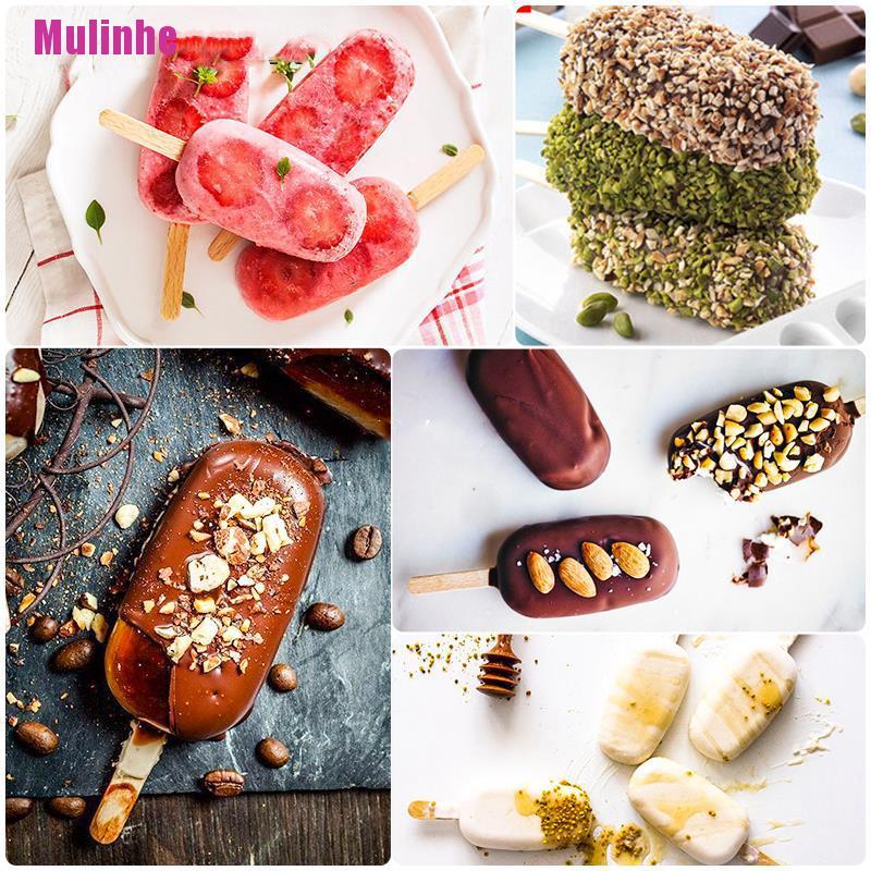 Khuôn Làm Kem Que 8 &amp; 4 Ngăn Bằng Silicone Dày Dặn