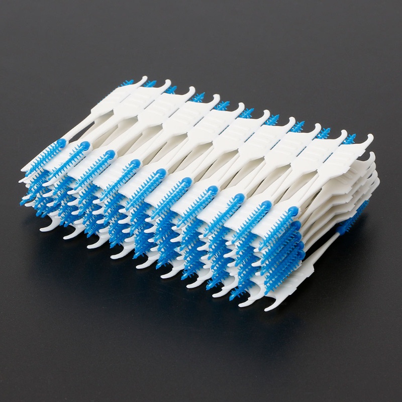 Bộ 20-200 tăm cọ xỉa răng nha khoa hai đầu silicone làm sạch răng miệng