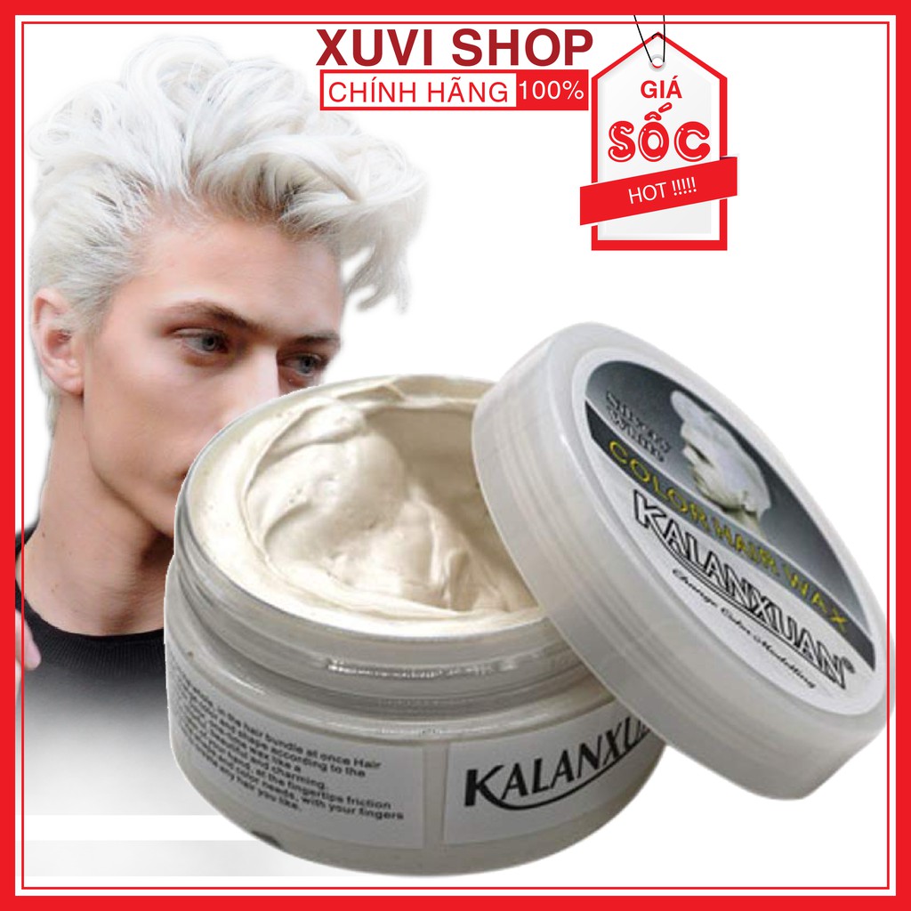 Sáp Vuốt Nhuộm Tóc Màu Trắng KALANXUAN 100ml Chính Hãng Đổi Màu Tạm Thời - XUVI SHOP