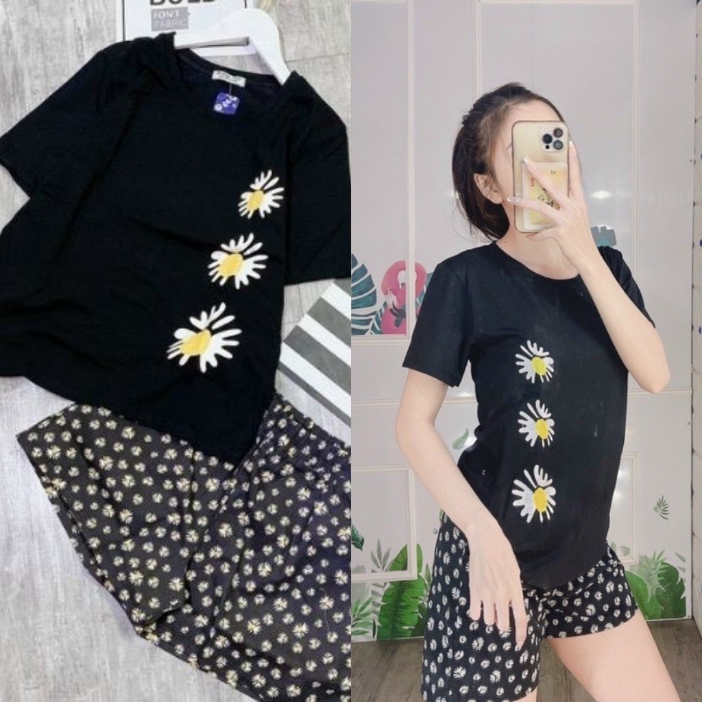 Đồ bigsize nữ ESHOP mặc nhà thể thao dễ thương quần đùi thun cotton đẹp mùa hè ngủ đi chơi ngủ cute trung niên BD07