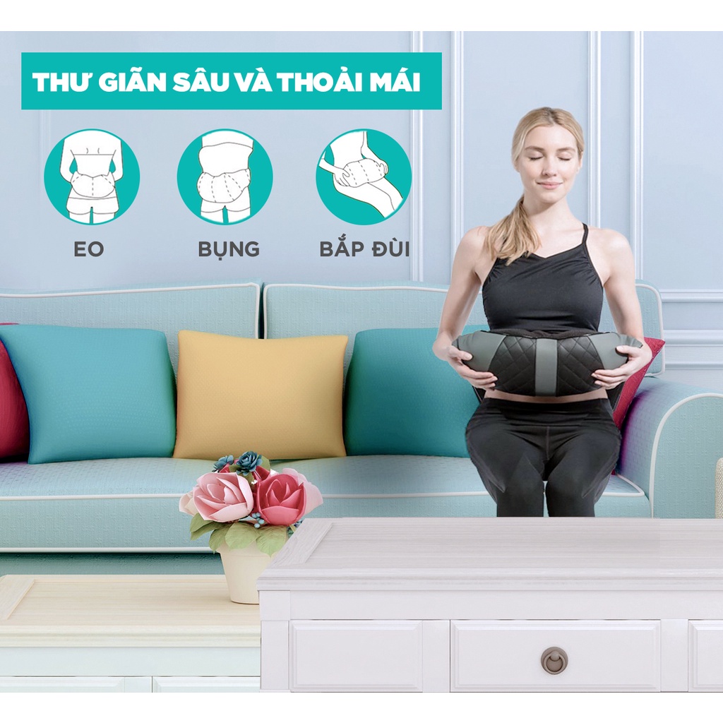 Máy Massage Cổ Vai Gáy Chuyên Sâu KINGTECH KS-460,  Chức Nhiệt Hồng Ngoại, Xoay Đảo Chiều - Hàng Chính Hãng